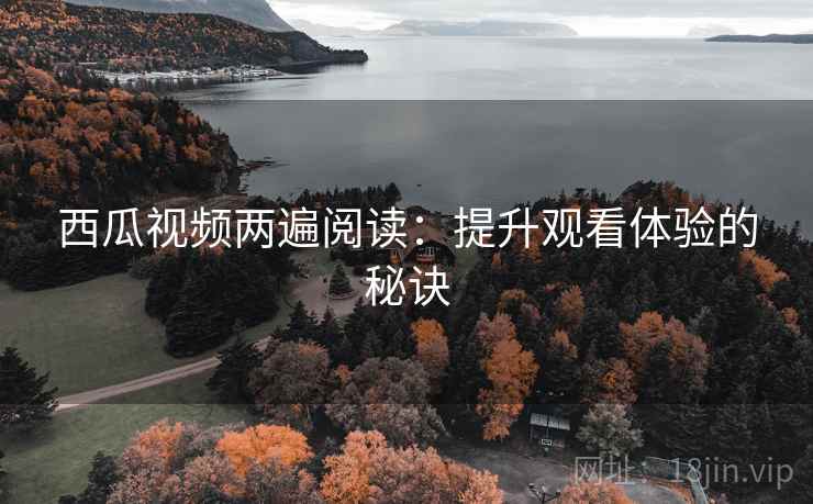 西瓜视频两遍阅读：提升观看体验的秘诀